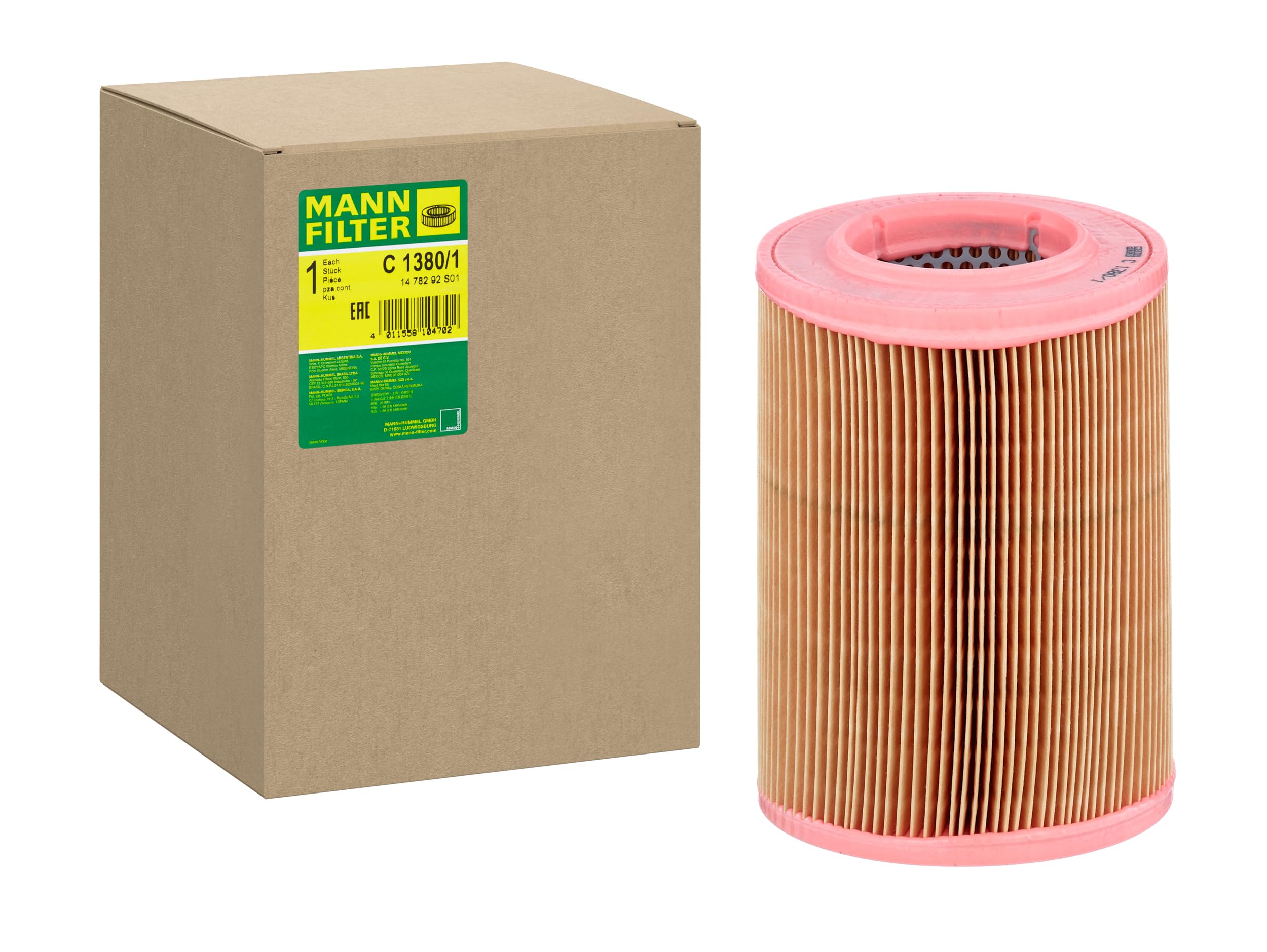 MANN-FILTER C 1380/1 Air Filter - for Cars + Transporters