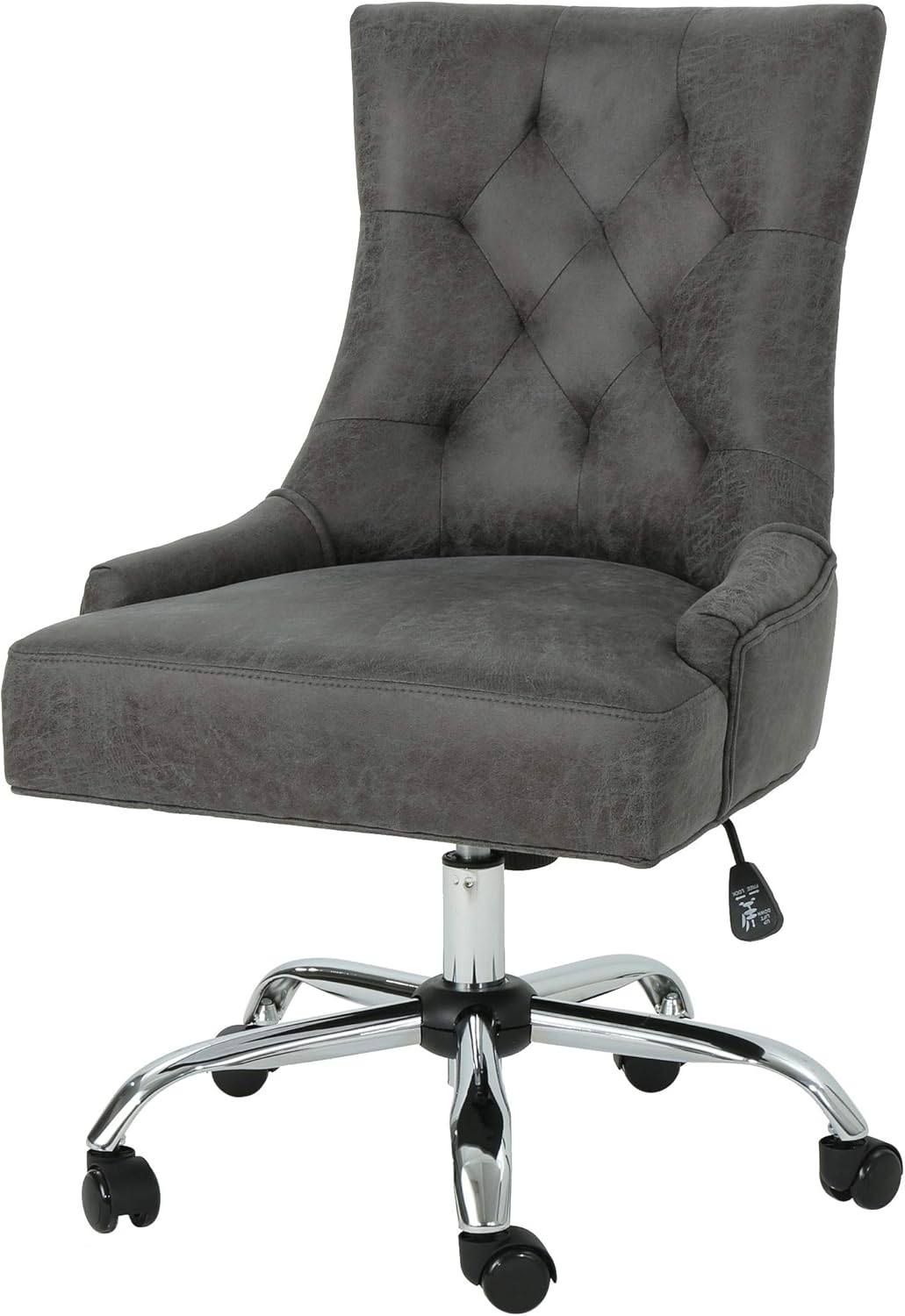 Christopher Knight Home Bagnold Desk Chair, Slate + Chrome: Kitchen & Dining