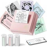 TYPONOS Mini Sticker Printer, PM290 Sticker Maker Machine with 3 Roll Paper | Good Quality, Portable, Smart AI APP, Mini Printer for Study, Gifts for Girls Boys, Back to School Supplies for Teachers