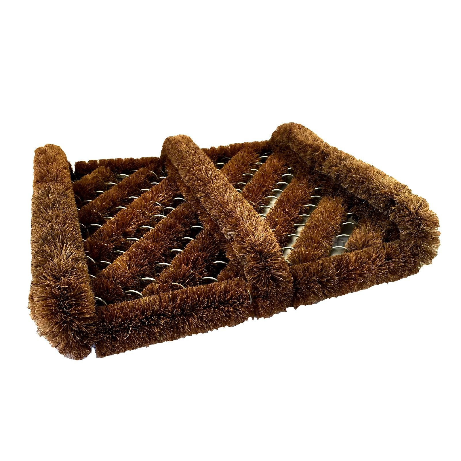 Home.smart Boot Scraper Brush Door Mat. Natural Coir Outdoor Shoe Cleaner 300 x 350mm