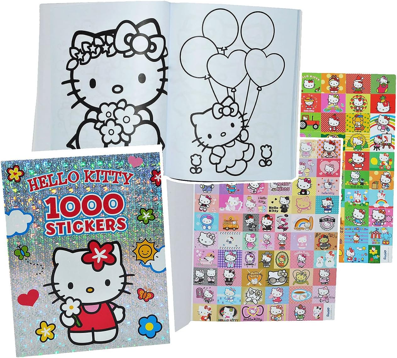 allesmeine.de GmbH XXL Malbuch mit 1000 Sticker + 128