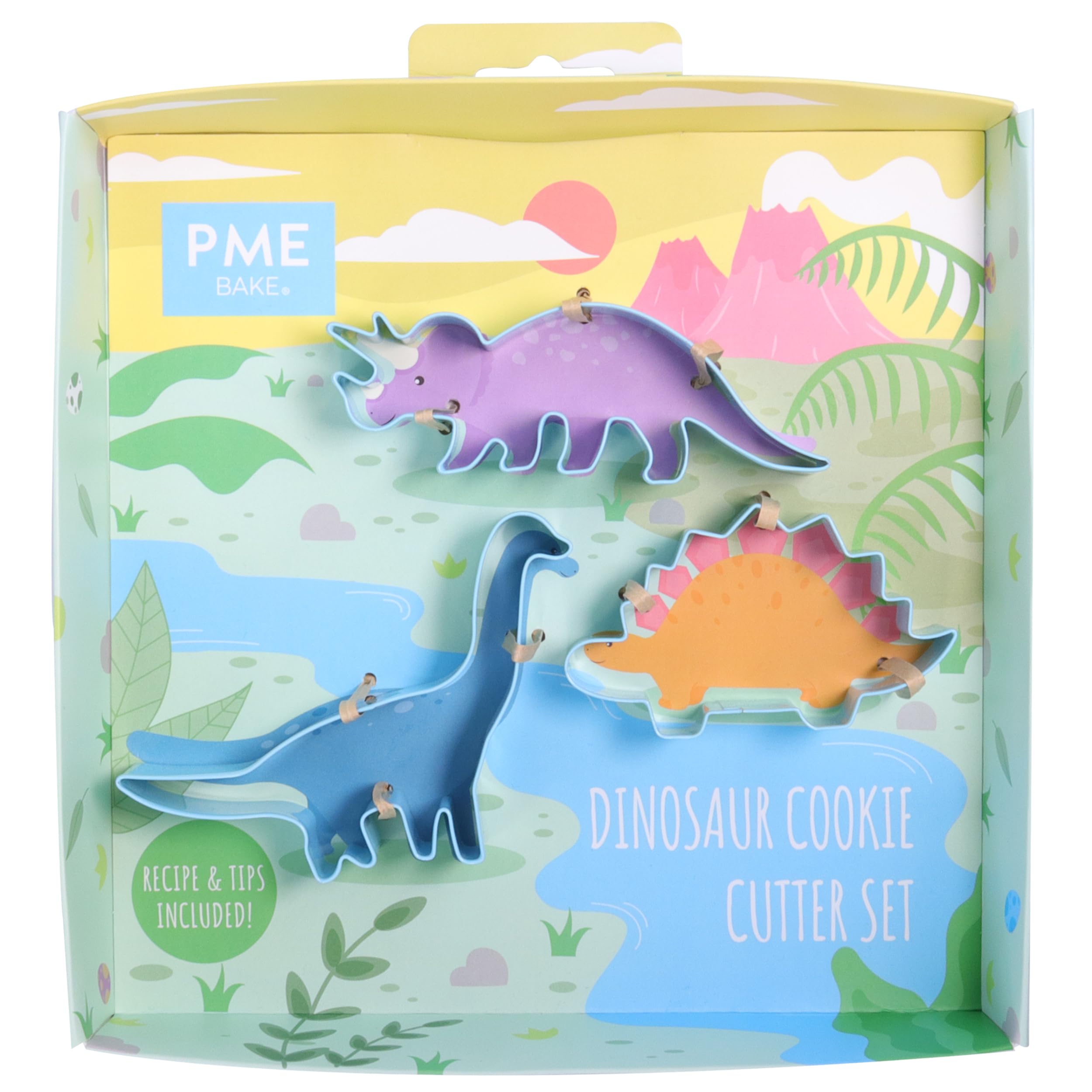 PME Dinosaur Cookie Cutter Set, Blue