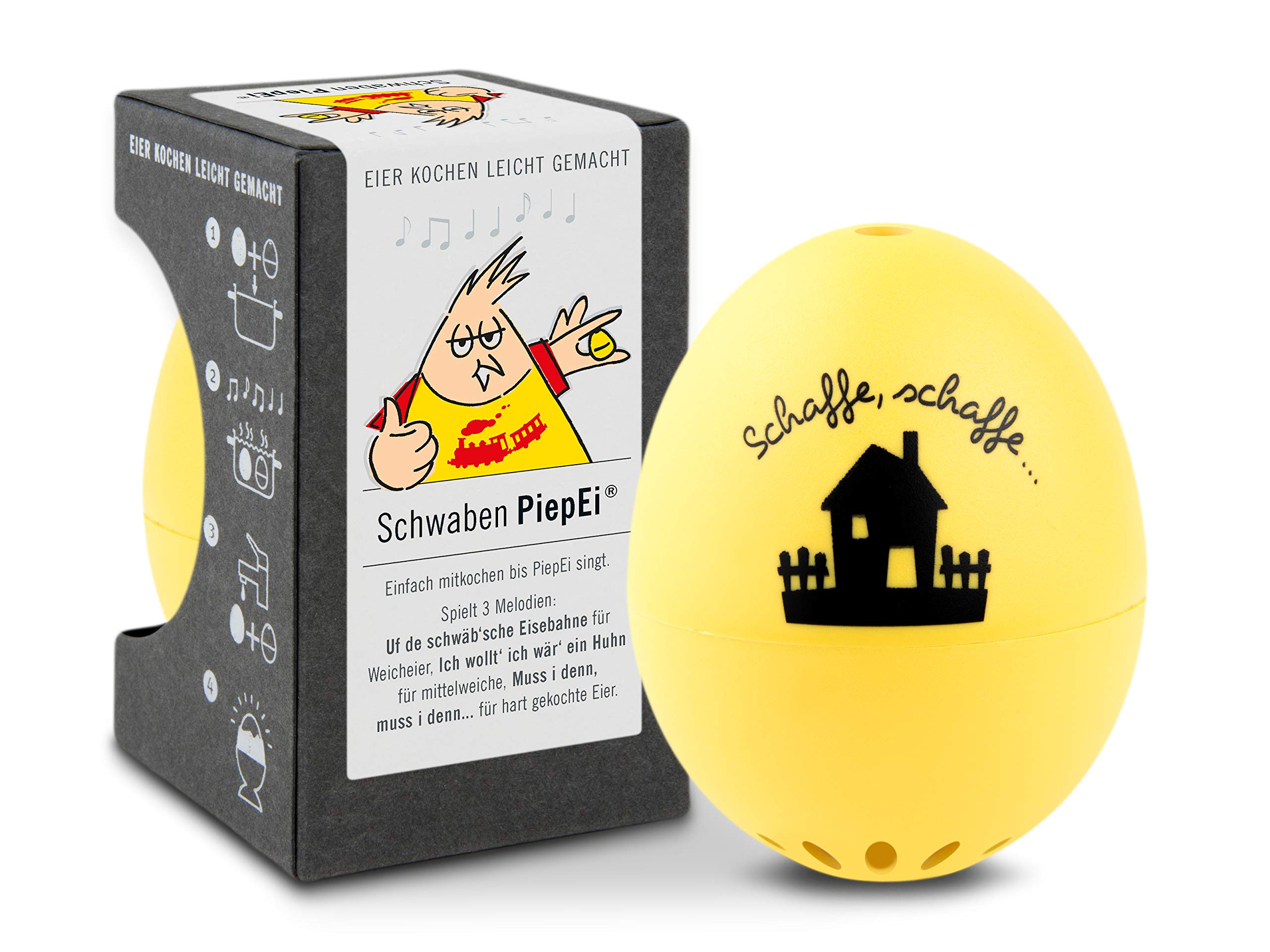Schwaben PiepEi, in Panoramabox mit Häusledruck (Uf de Schwäb'sche Eisebahne / Ich wollt' ich wär' ein Huhn / Muss i denn)