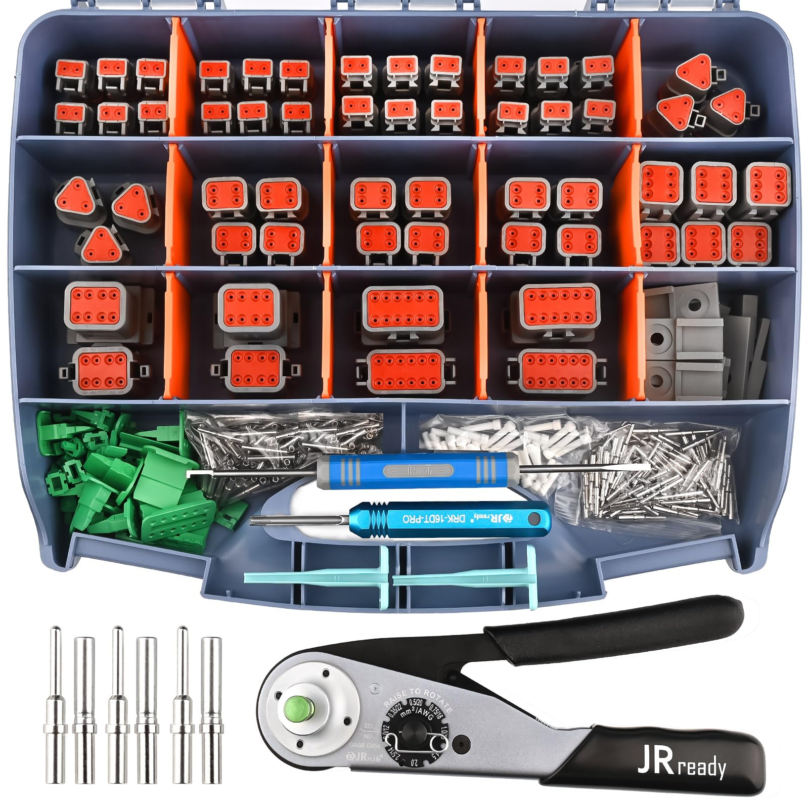 JRready DW5010 Deutsch Connector Kit, 2 3 4 6 8 12