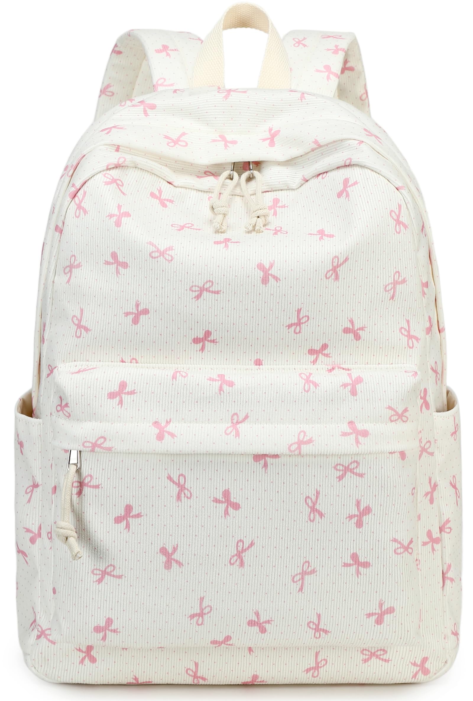 Photo 1 of School Backpack Teen Girls Lightweight Bookbags Elementary Middle School College Back Pack Women Laptop Casual Daypacks (Bow Print-Pink)