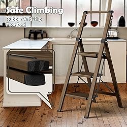 Taranta 3 Step Ladder, Portable Folding Ladder with