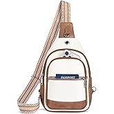 BOSTANTEN 7L Sling Bag For Women CrossBody Bags Large Cross Body Purse Vegan Leather Sling Backpack for Travel Essentials