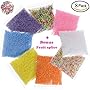 Styrofoam Foam Balls - 8 Pack Colorful Foam Beads for Slime 0.08-0.35 Inch Plus Bonus Fruit Slice - Fit for Kid's Creative Arts Crafts Supplies, Slime Supplies, Wedding and Party Decorations