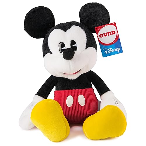 GUND Disney Official Mickey Mouse Classic Plush, Mickey and Friends, Deluxe Collector Stuffed Animal for Ages 1 and Up, Black/White, 14”