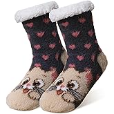 DoSmart Kids Boys Girls Fuzzy Slipper Socks Soft Warm Thick Fleece Christmas Stockings Child Toddler Winter Home Socks