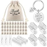 Huquary 108 Pcs Employee Appreciation Gifts Bulk Thank You Keychain Include Coworker Appreciation Keychains Drawstring Bags Thank You Tags For Office Teacher Nurse Graduation Team Gifts