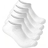 MARRDO Women's Ankle Cotton Socks, No Show Athletic Running Low Cut White Socks