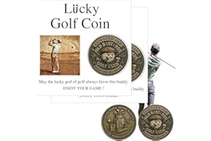 2pcs Golf Challenge Coins for Men, Funny 100% Over-Par Lifetime Member Challenge Coin,Novelty Design Golf Lover Gifts, Perfec