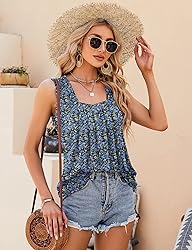 KTILG Sleeveless Long Flowy Tank Tops for Women to