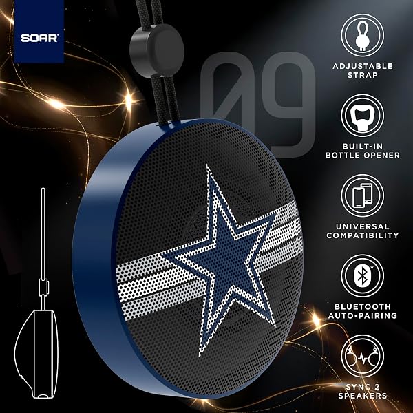 SOAR NFL BLUETOOTH BOTTLE OPENER SPEAKER, TENNESSEE TITANS