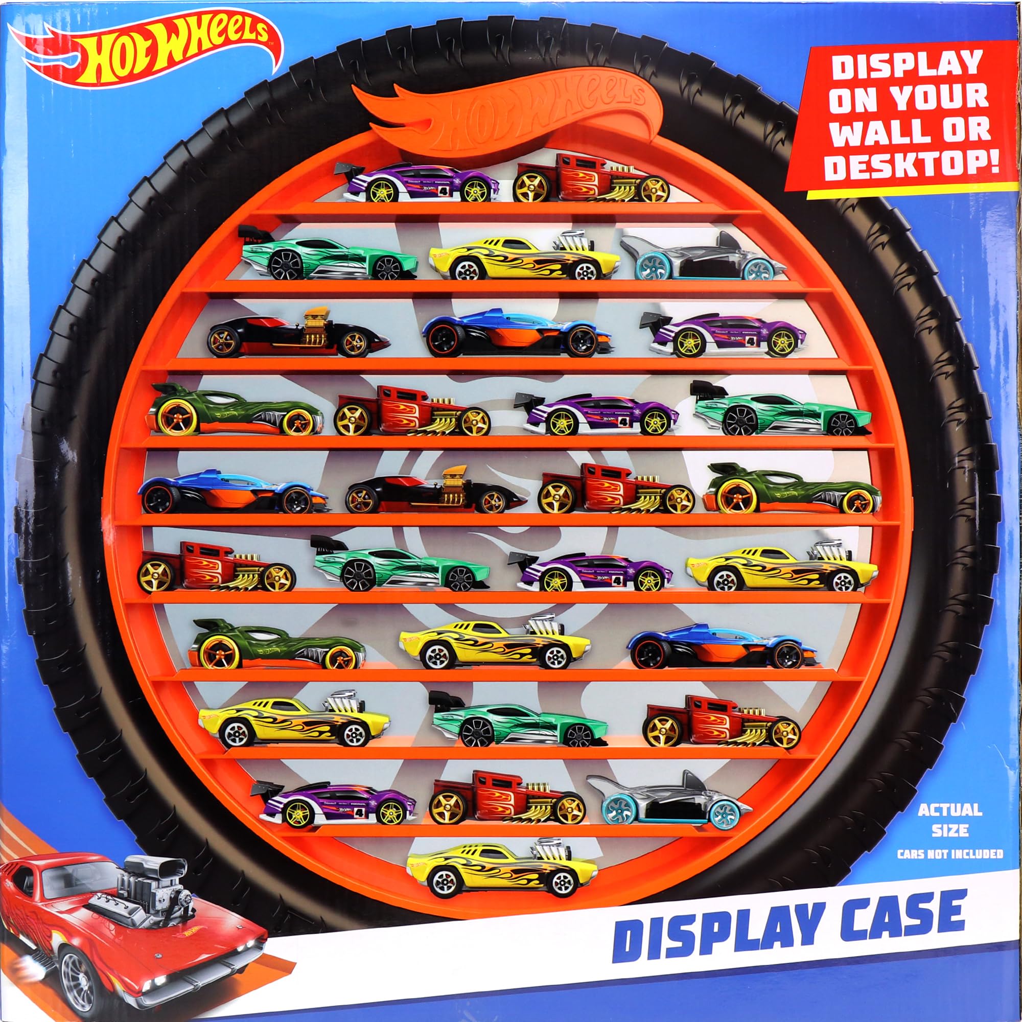 Hot Wheels Collector Case – Durable Die-Cast Car Storage Organizer with Handle for 1:64 Scale Vehicles – Holds Up to 50 Cars – Portable Display and Carry Case for Kids and Collectors