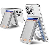 ExtreLife 2-in-1 Magsafe Wallet, Adjustable Phone Stand, Open ID Window, Magnetic Wallet for iPhone 17/16/15/14 Pro Max/14 Pro/14/14 Plus/13/12 Series, 9 Cards Holder, Vegan Leather, Gray