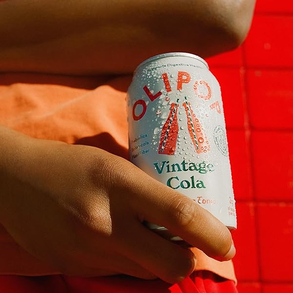OLIPOP PREBIOTIC SODA POP, VINTAGE COLA,PANTRY PACK PACKED WITH PREBIOTICS, FIBER, AND BOTANICALS, GLUTEN FREE, VEGAN, GMO FREE, 12OZ (12-CANS)
