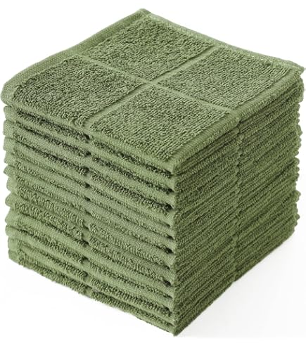 3 Torchons De Cuisine En Coton 100% - 45,7x71,1 Cm, Absorbants, Couleur Vert Sauge, Pour Usage Quotidien