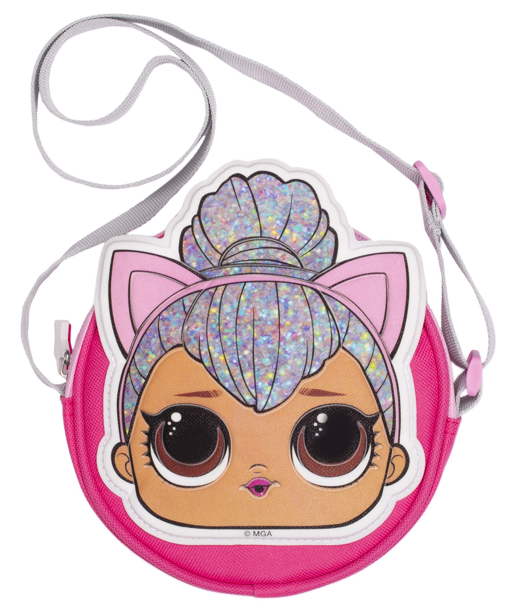 Fringoo L.O.L Surprise! LOL Dolls Handbag for Girls | Glitter Crossbody Bag | Fashion Shoulder Handbag Gift for Girls (Kitty Queen)