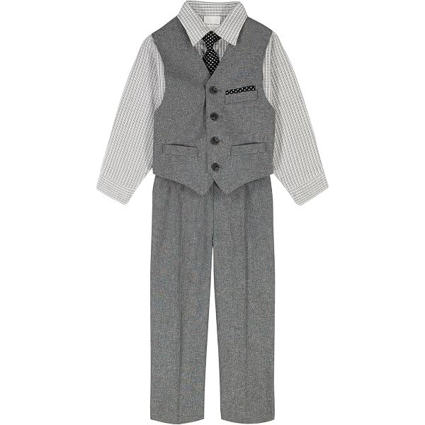 Veste De Costume Garçon Van Heusen FLEX Taille 12 - Mélange Polyester/rayon/spandex, Couleur Gris Métal Argenté, Neuve Avec étiquettes