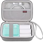Elonbo Carrying Case for lopevi/Miouca/INVISEN Bluetooth Label Maker Machine, Portable Mini Thermal Label Printer Bag, Small Handheld Sticker Maker Storage Holder, Pocket Fits Label Paper, Grey