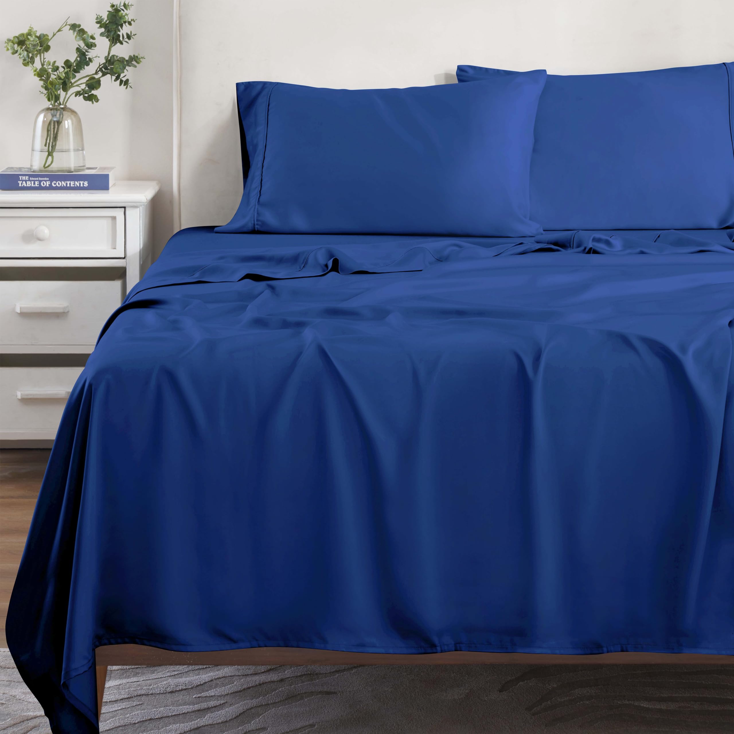 Home City, Bed Linen Set, Navy Blue - Queen