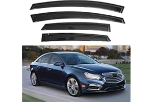 IMMORTAL GROUP Window Visor Compatible with Chevrolet (Chevy) Cruze 2011-2015 & Limited 2016, Rain Guard Tape-On Extra Durable Sun Wind Air Side Vent Window Deflector, 2011 2012 2013 2014 2015 2016
