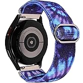 TOYOUTHS 20mm Stretchy Nylon Band Compatible with Samsung Galaxy Watch 7/6/5/4/FE/Active 2 40mm 44mm/Watch 6 Classic 43/47mm/Watch 5 Pro 45mm/Watch 3 41mm Strap Loop Elastic Bracelet Women Men