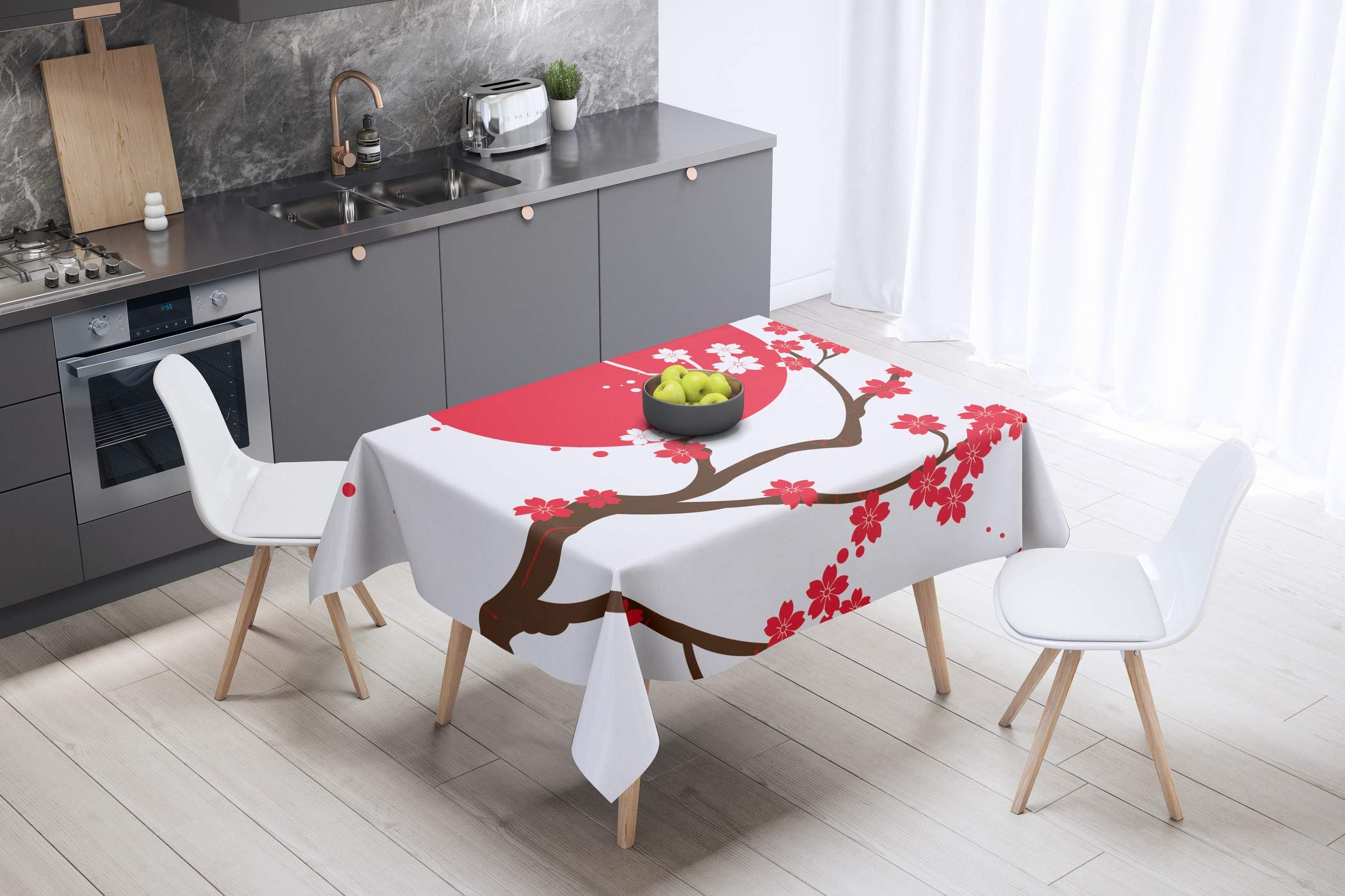 Bonamaison Kitchen Decoration, Tablecloth, 140cm x 140cm - Designed and Manufactured in Turkey