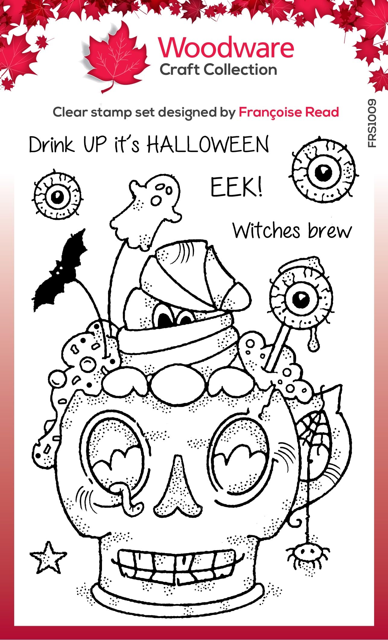 Woodware Clear Stamp Set-Spooky Cup, 4 x 6 in