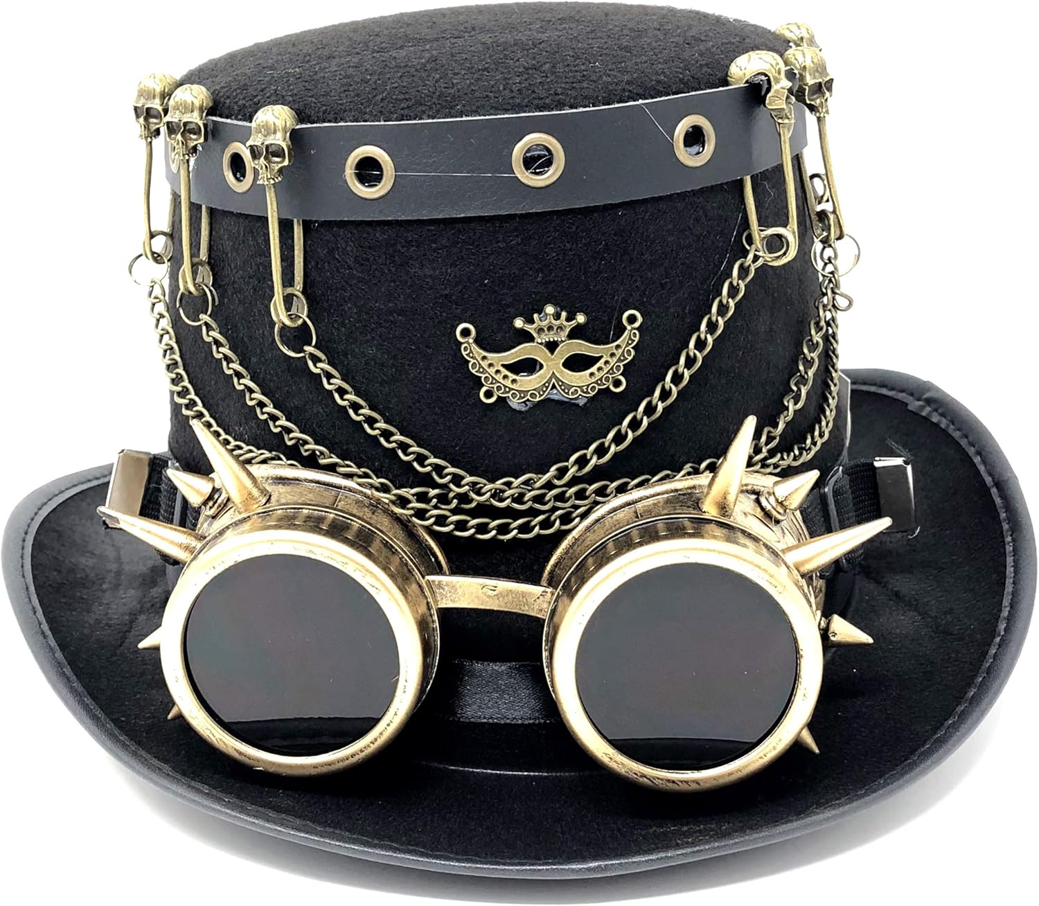 Accessoires LED Light Steampunk Top Hat with Goggles Cosplay Costume