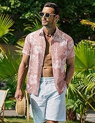 COOFANDY Mens Casual Button Down Shirts Hawaiian