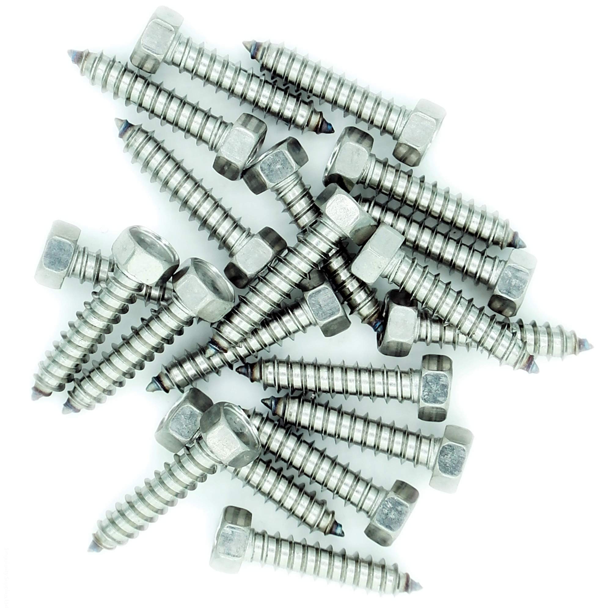 No.12 x 1 (5.5mm x 25mm) Hex Self-Tapping Screw - Stainless Steel (A2) (Pack of 20)