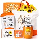 Sunflower Gifts for Women, Sending Sunshine Inspirational Gifts, Birthday Gift for Women Get Well Soon Gift Basket Thinking of You Care Package for Girls Mom Best Friend Bestie Sister Wife Girlfriend