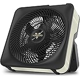 Vornado Model 80X High Velocity Box Fan, 20 Inch, Digital Display, Timer | Kick Stand, Removable Grille, Variable Speed Control, Floor Fan for Bedroom, Targeted Cooling Fan, Cool Gray