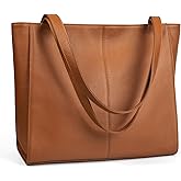 befen Genuine Leather Tote Bag for Women Work, Women's Leather Shoulder Bags Purses Satchel Handbags with Laptop Compartment