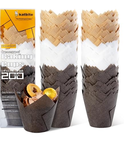 Hoffmaster Pirottini Per Cupcake Tulip Da 250pz - Grandi, Naturali, Adatti Al Forno Fino A 218°C