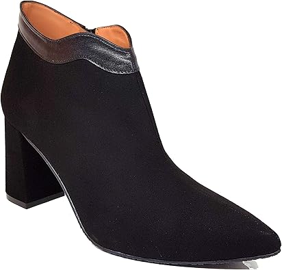 ladies black suede ankle boots