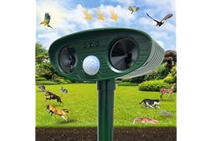 SHINYART Solar Ultrasonic Animal Repellent, Cat Dog Repellent,Outdoor Animal Repeller with Motion Sensor,Sound,Cat Repellent Outdoor Repellent Waterproof Dog Repellent for Yard Garden