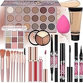 Makeup Kit for Teen Girls MakeUp Gift Set for Beginners with Foundation, Eyeshadow, Lipstick, Eyeliner, Mascara, Brushes, Mak