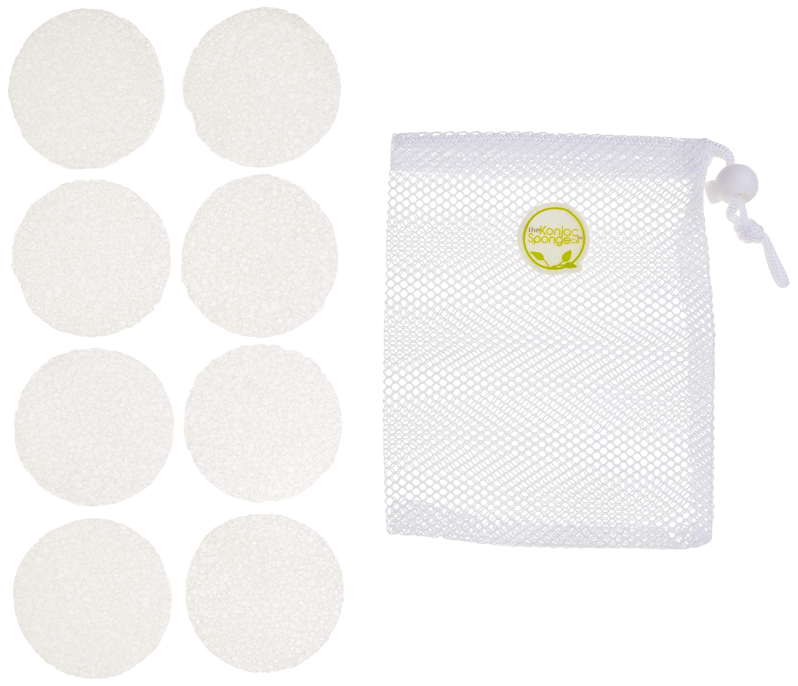The Konjac Sponge Co 100% Pure Reusable Konjac Eye Cleansing Pads - Cleansing and Exfoliating