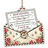 Hyturtle Grandma Ornament 2025 5" – Grandmother Christmas Ornament for Tree – Best Holiday Keepsake Gift from Grandkids – Unique Xmas Decoration Idea, Sentimental Ornaments for Her Christmas