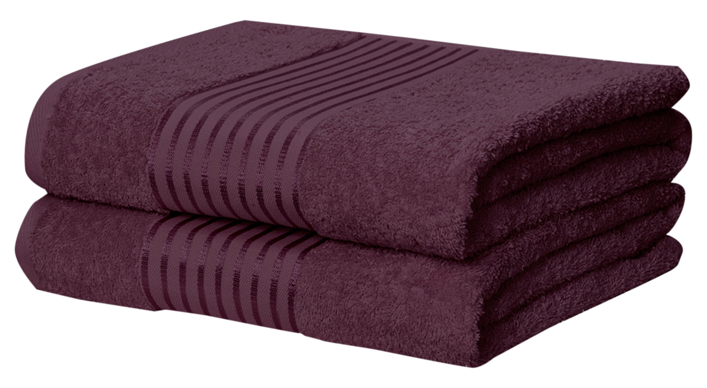Rapport Home Windsor 2-Piece Towel Bale, 100% Cotton-Plum, Combed, 140 x 90 x 1 cm