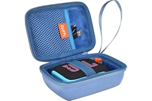 ZUJFPL Hard Carrying Shell Case, Portable Waterproof Travel Case for JBL Go 3, Go 4 Portable Speaker - Blue