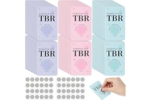 L1rabe 120 TBR DIY Scratch Off Cards&240 Stickers for Book Lover Bookish Gifts, Back to School TBR Jar Bookish Accessories To