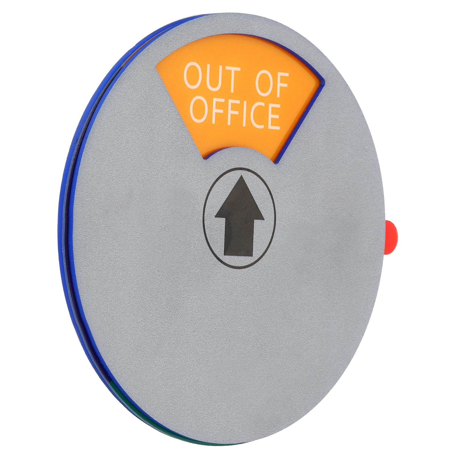 PATIKIL Office Door Sign, 4 Options Do Not Disturb/Please Knock/Out of Office/In a Meeting Sign Privacy Sign for Office Business Meeting Conference, 5 Inch, Silver Tone