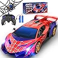Spider Remote Control Car 1:16 with Multi-Color Flash Lights, 2.4GHz Drift RC Cars Dual Rechargeable Batteries, Spider Toys Gifts for 3 4 5 6 7 8 10 Year Old Boys Age 3-4 4-6 6-8 8-12 Birthday Gift