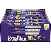CADBURY DAIRY MILK, Mini Eggs Chocolate Bars, Milk Chocolate with CADBURY Mini Eggs Candy, 24 x 38 g Chocolate Bars, 912g, Ma