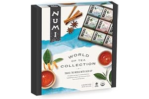 Numi Organic Tea World of Tea Gift Set, 45 Tea Bags, Fair Trade Black, Green, Maté, Rooibos & Herbal Tea Sampler